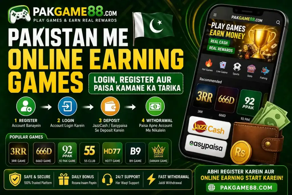 Pakistan Me Online Earning Games